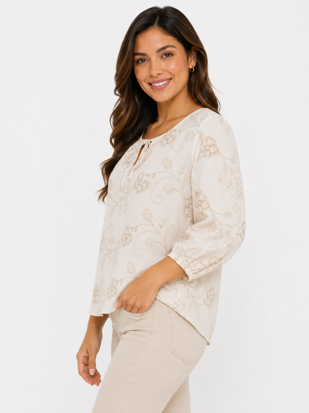 Blusa mujer manga 3/4 estampada - Imagen 8