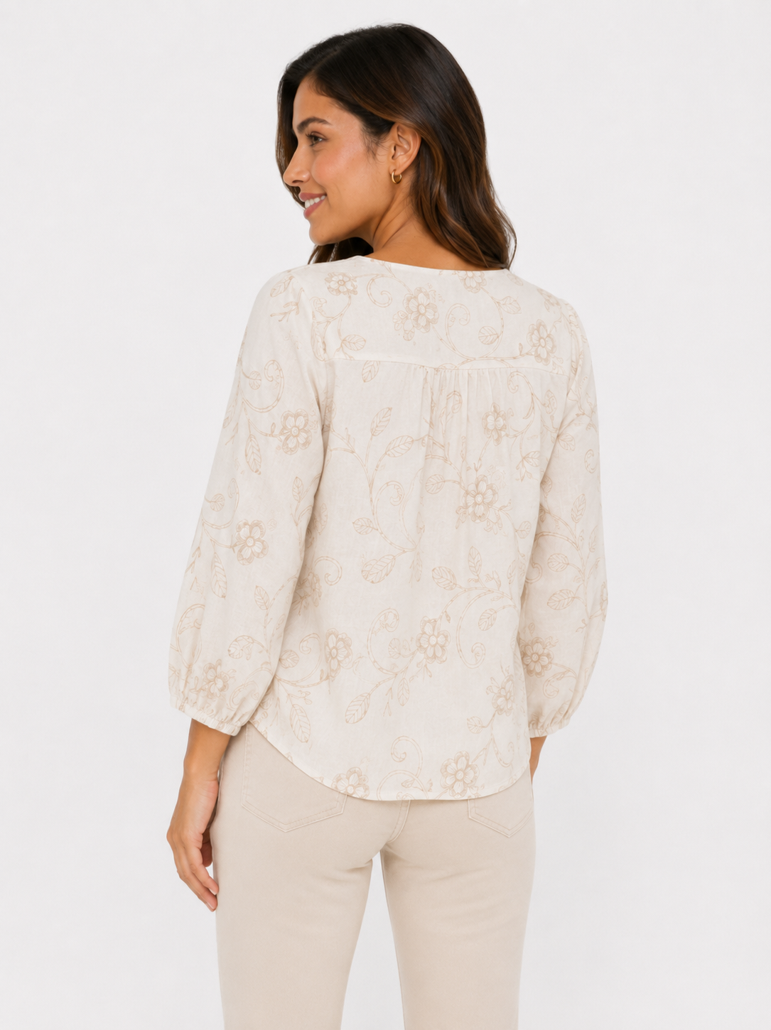 Blusa mujer manga 3/4 estampada - Imagen 9