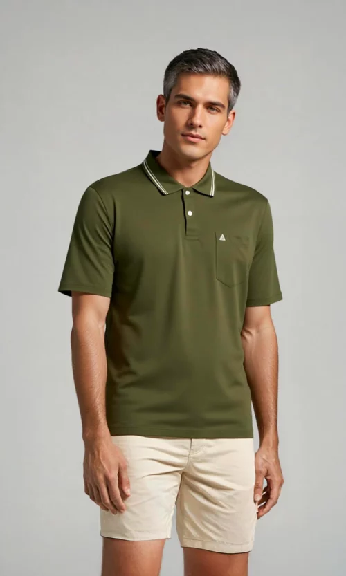 Polo hombre unicolor