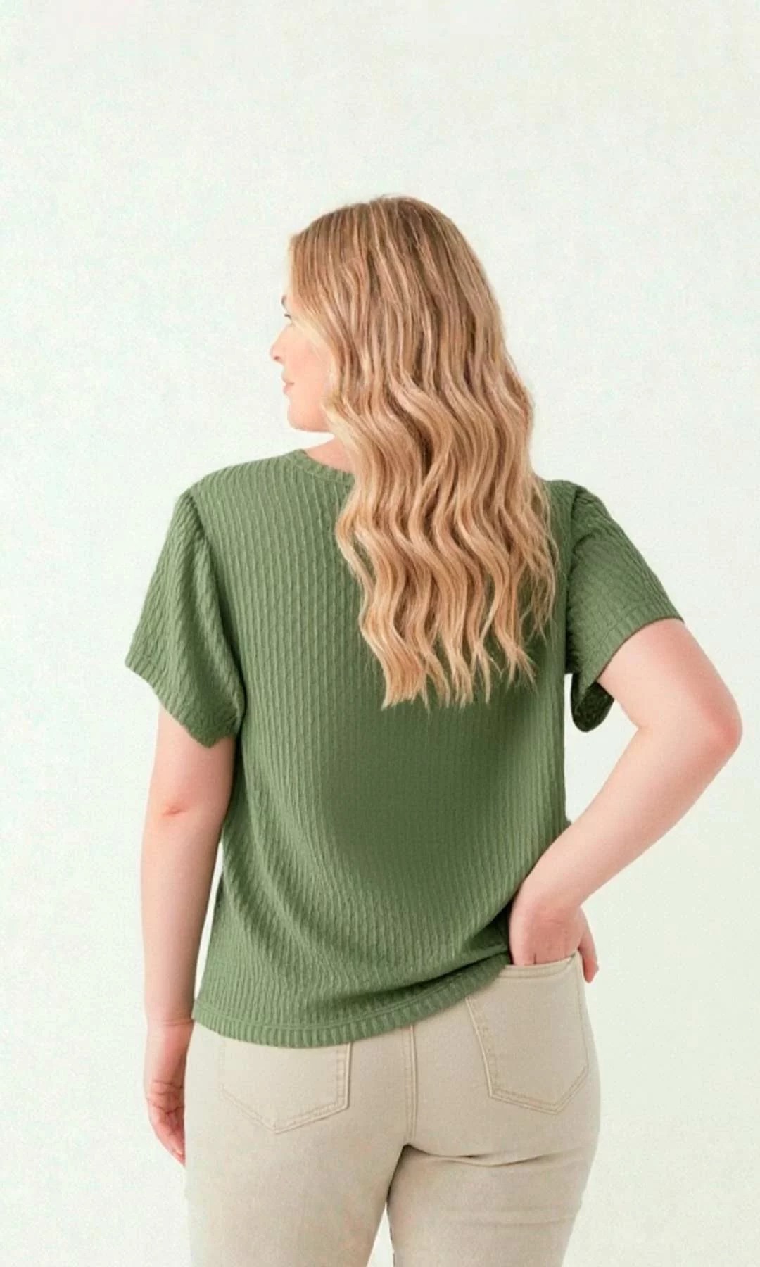 Camiseta mujer manga corta unicolor - Imagen 5