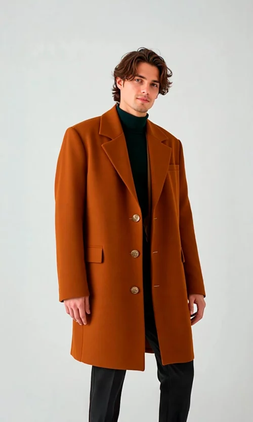 Gabán hombre unicolor