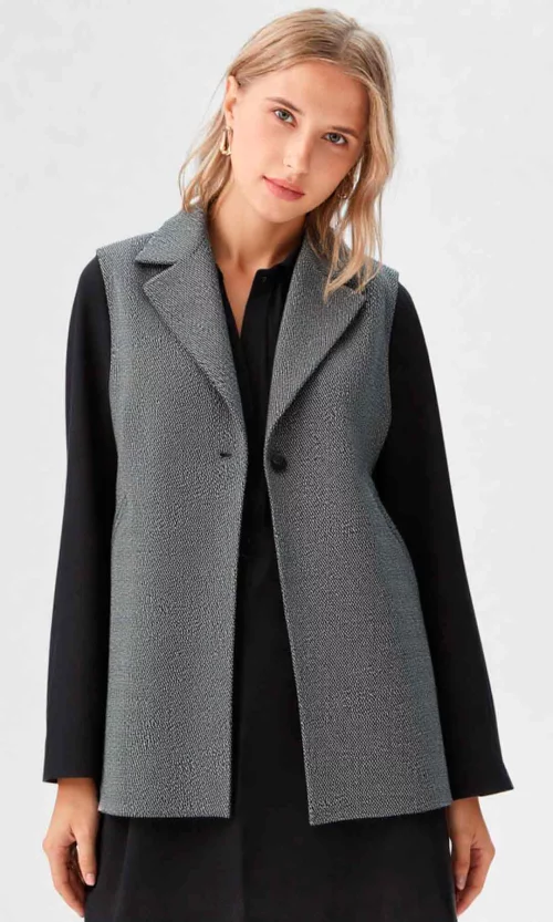 Chaleco mujer unicolor