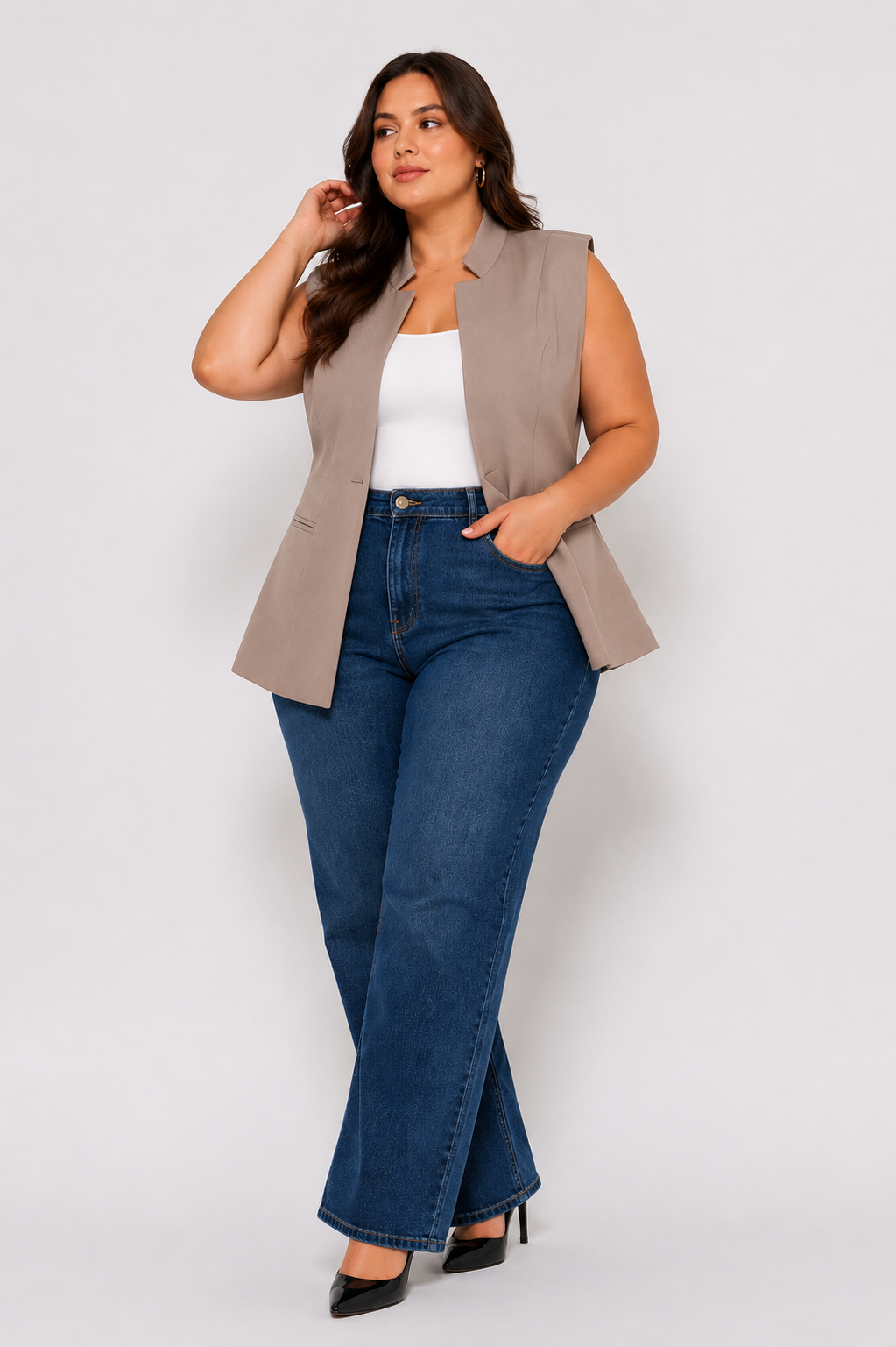 Chaqueta mujer unicolor - Imagen 5