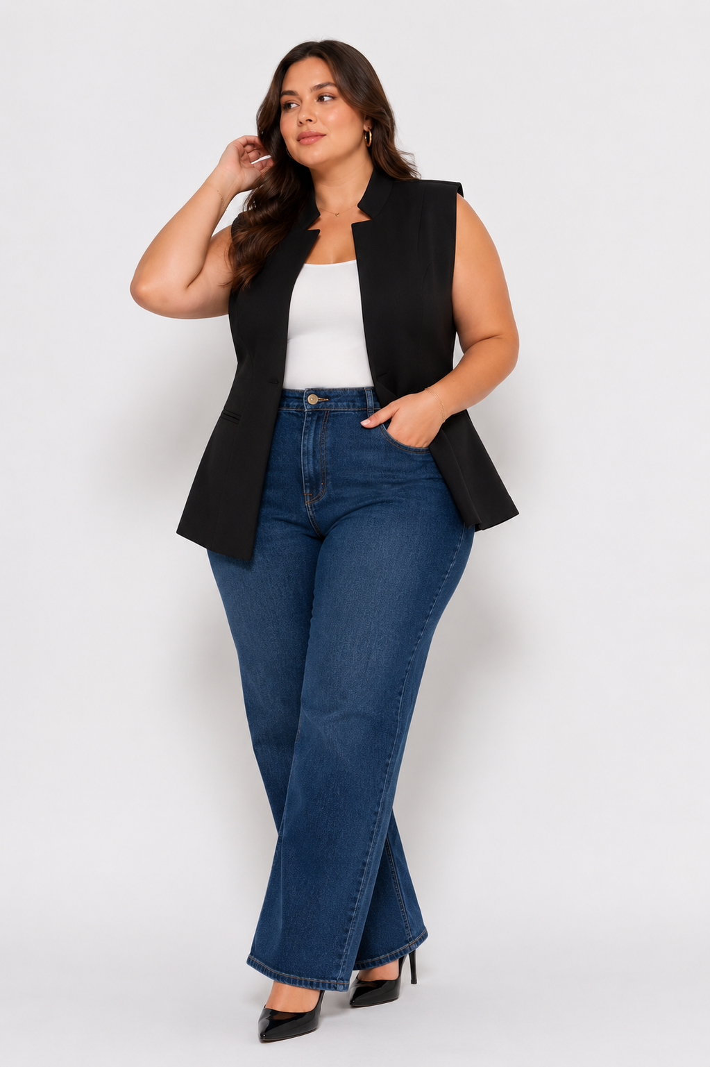 Chaqueta mujer unicolor - Imagen 2