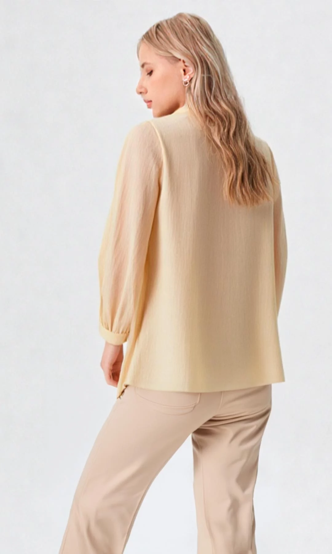 Blusa mujer manga 3/4 unicolor - Imagen 7