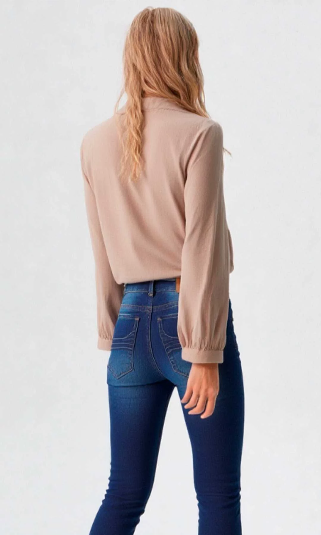 Blusa mujer manga 3/4 unicolor - Imagen 5