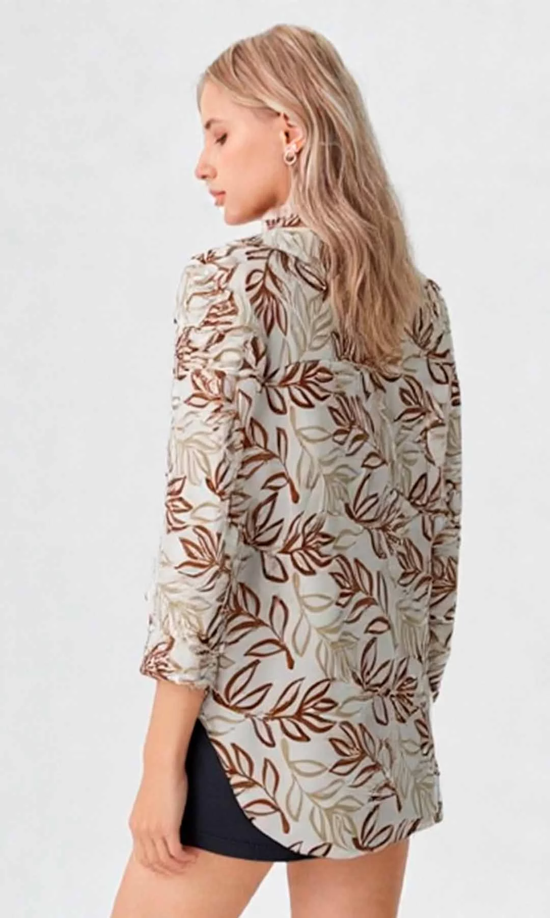 Blusa mujer manga larga estampada - Imagen 5