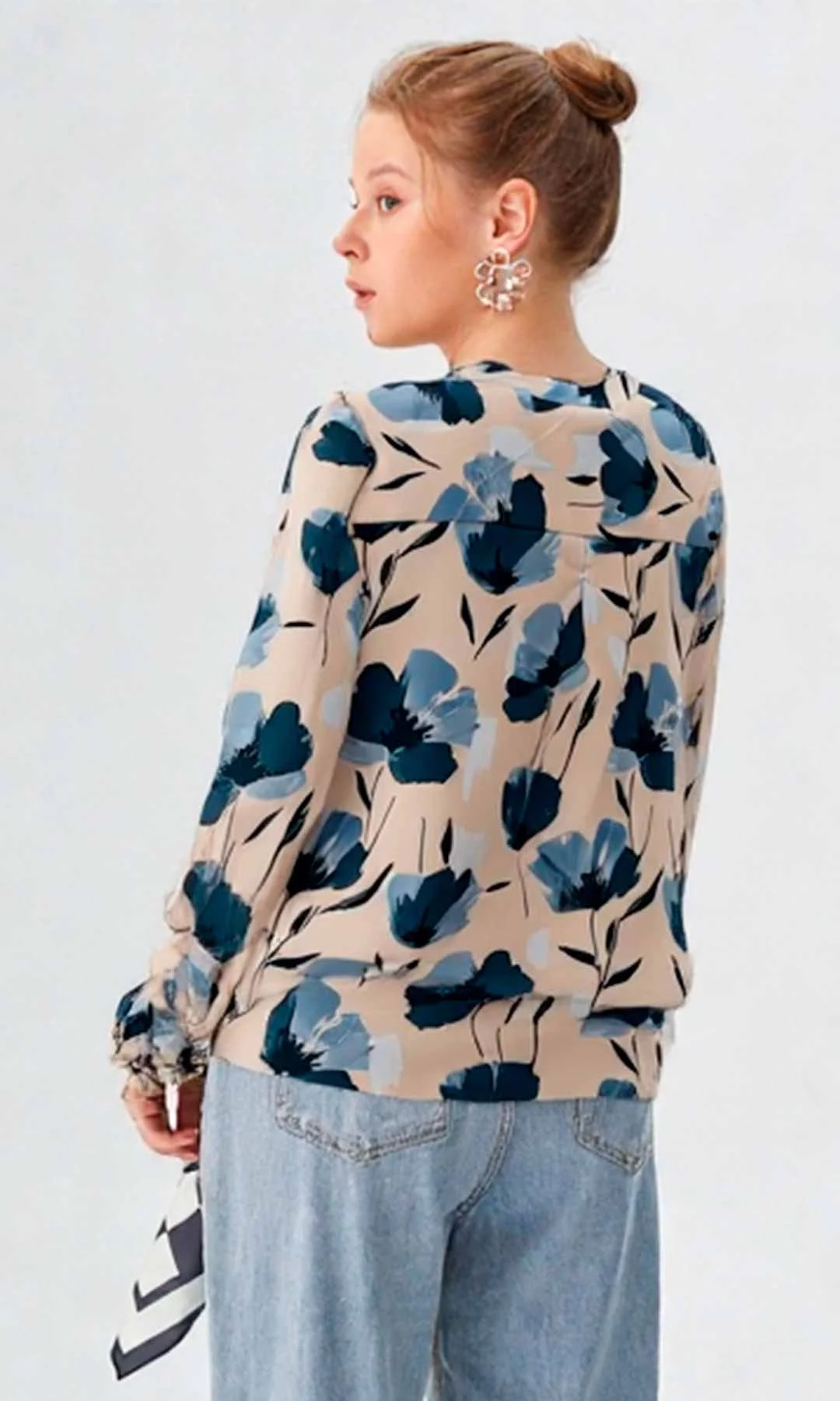 Blusa mujer manga larga estampada - Imagen 7