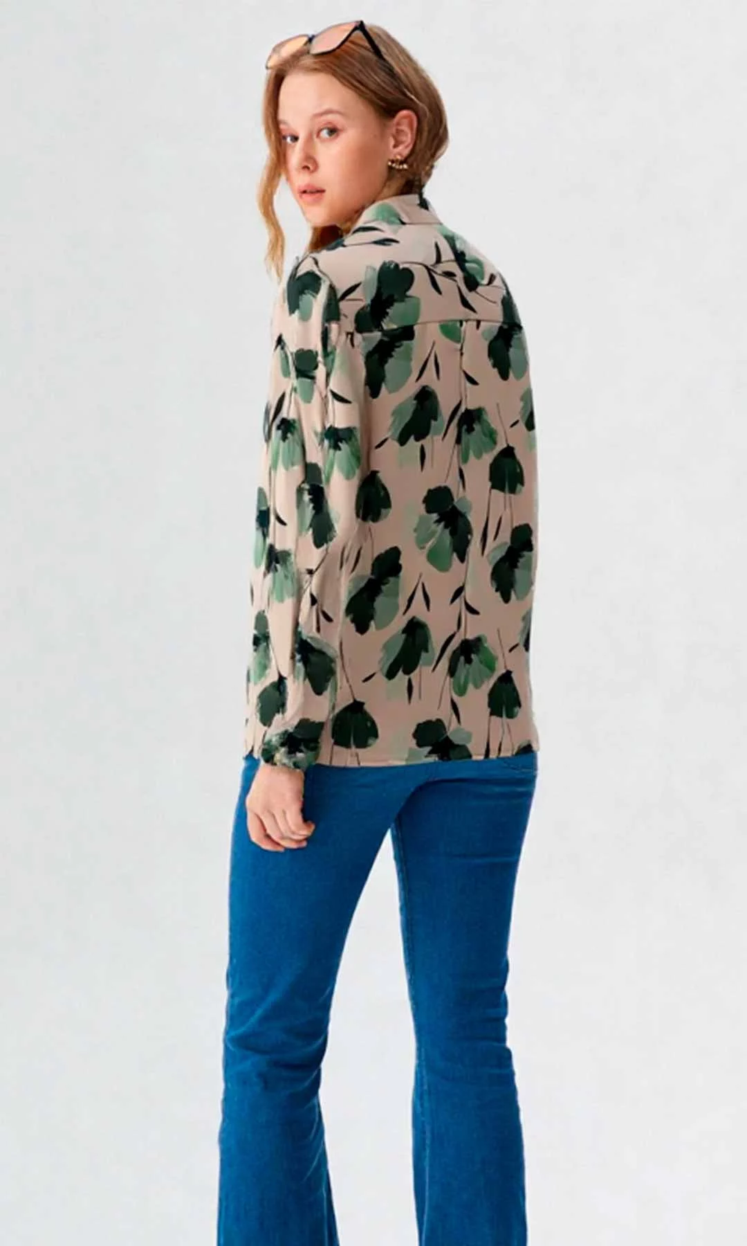 Blusa mujer manga larga estampada - Imagen 3