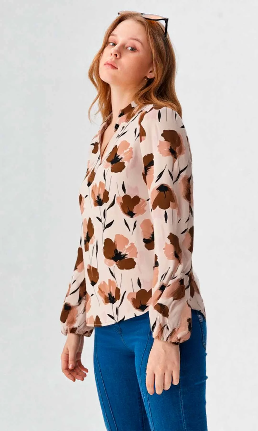 Blusa mujer manga larga estampada - Imagen 4