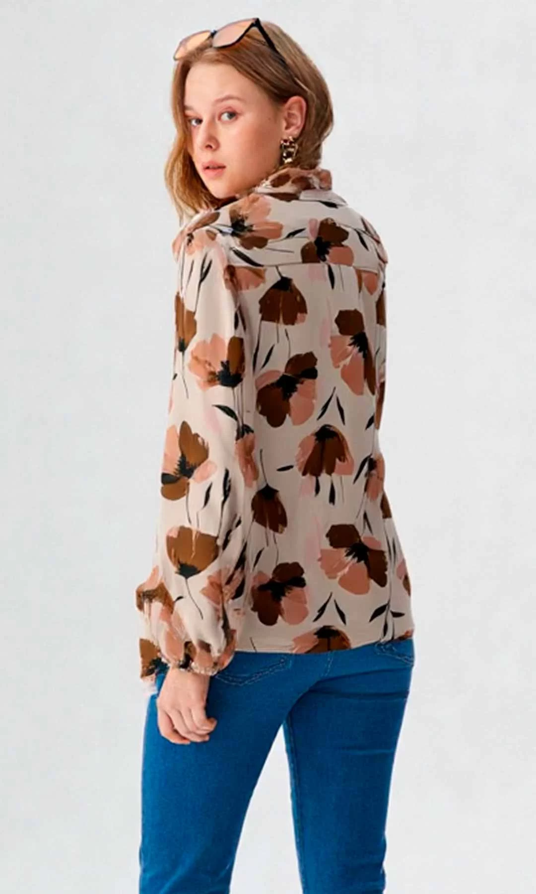 Blusa mujer manga larga estampada - Imagen 5