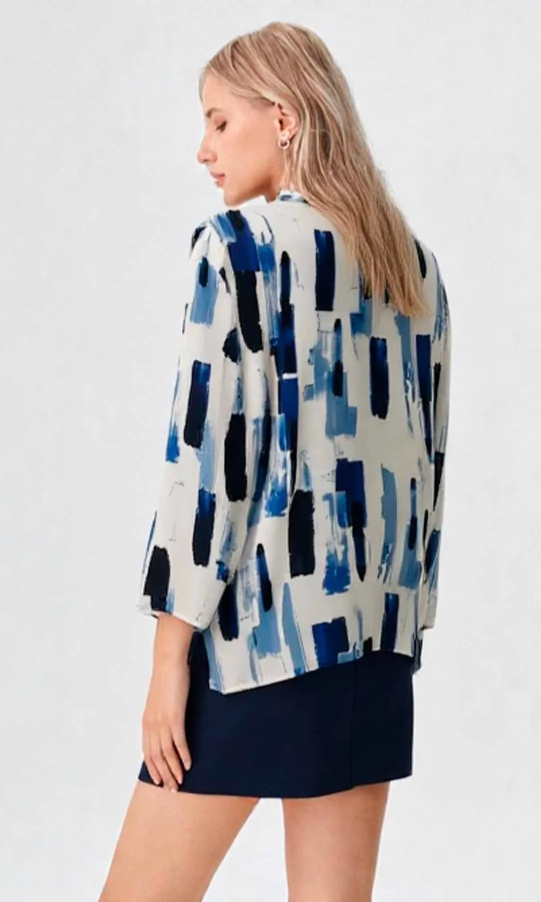 Blusa mujer manga 3/4 estampada - Imagen 5