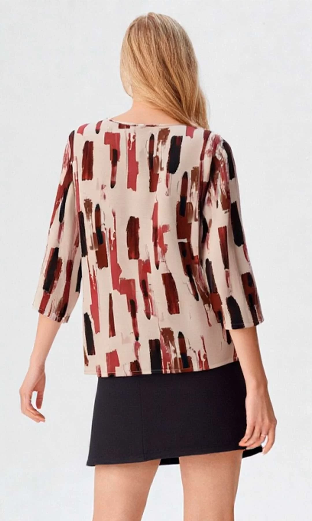 Blusa mujer manga 3/4 estampada - Imagen 3