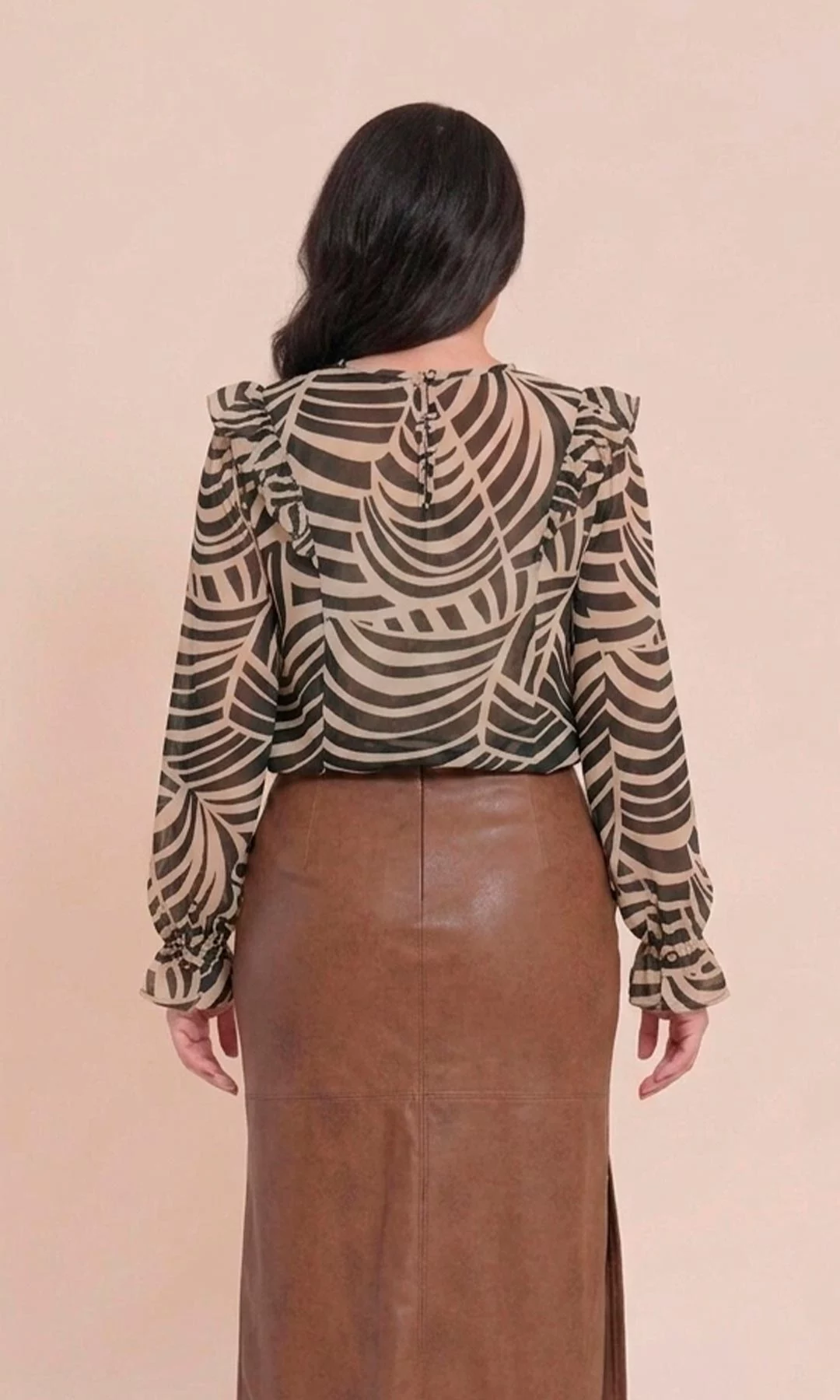 Blusa mujer manga larga estampada - Imagen 3