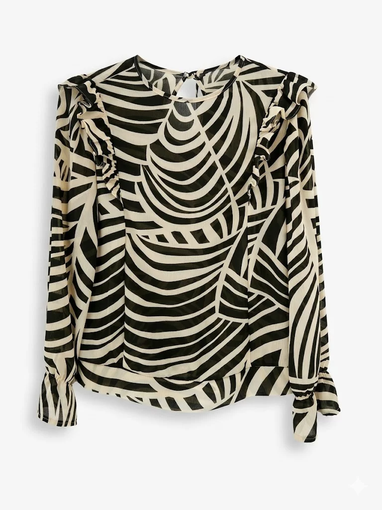 Blusa mujer manga larga estampada - Imagen 4