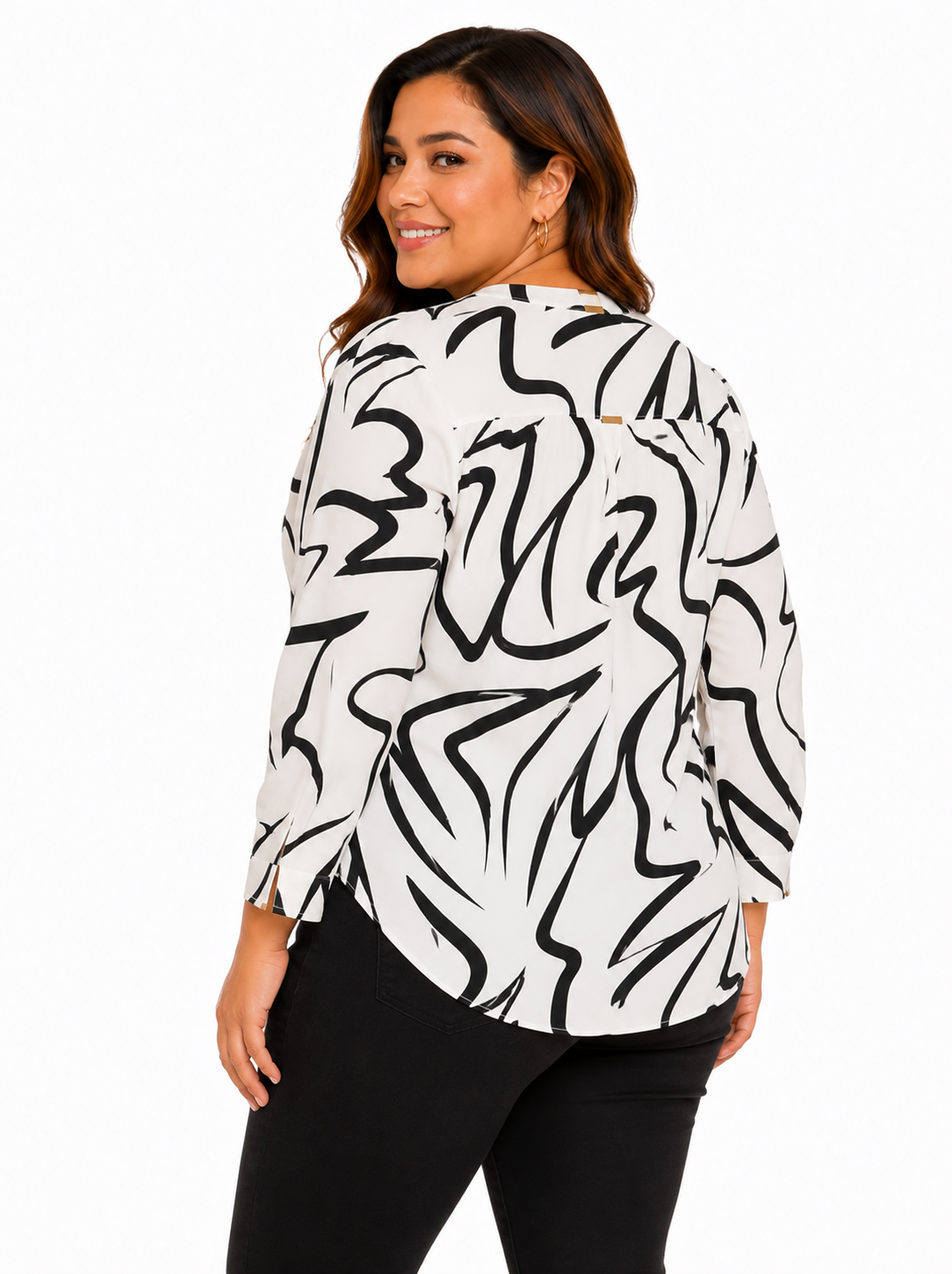 Blusa mujer manga 3/4 estampada - Imagen 3