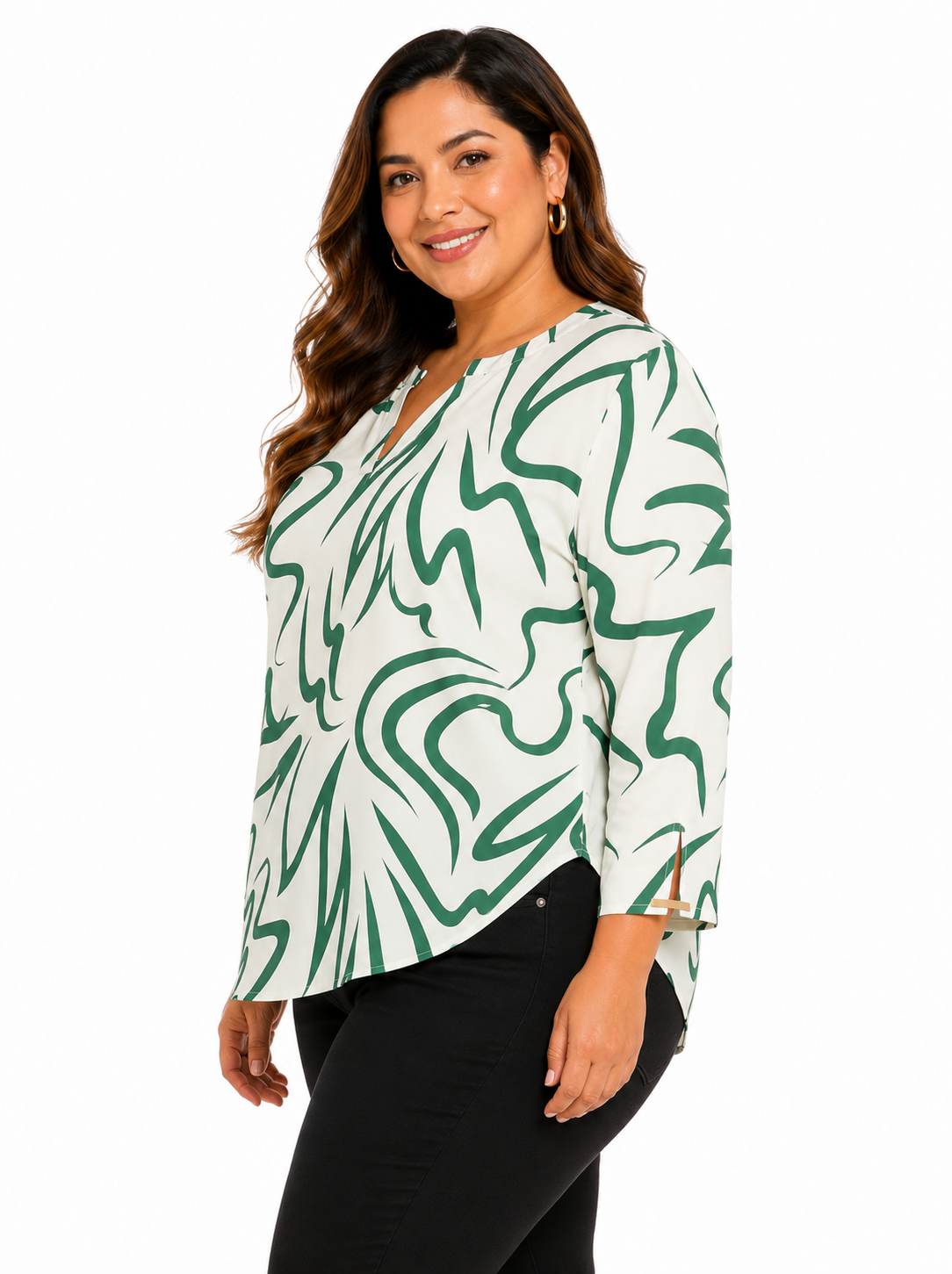 Blusa mujer manga 3/4 estampada - Imagen 5