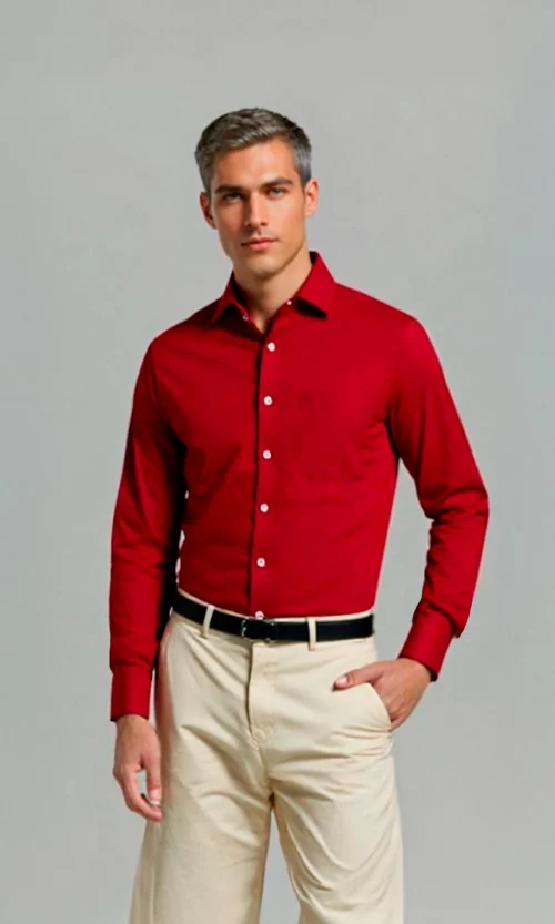 Camisa hombre manga larga unicolor