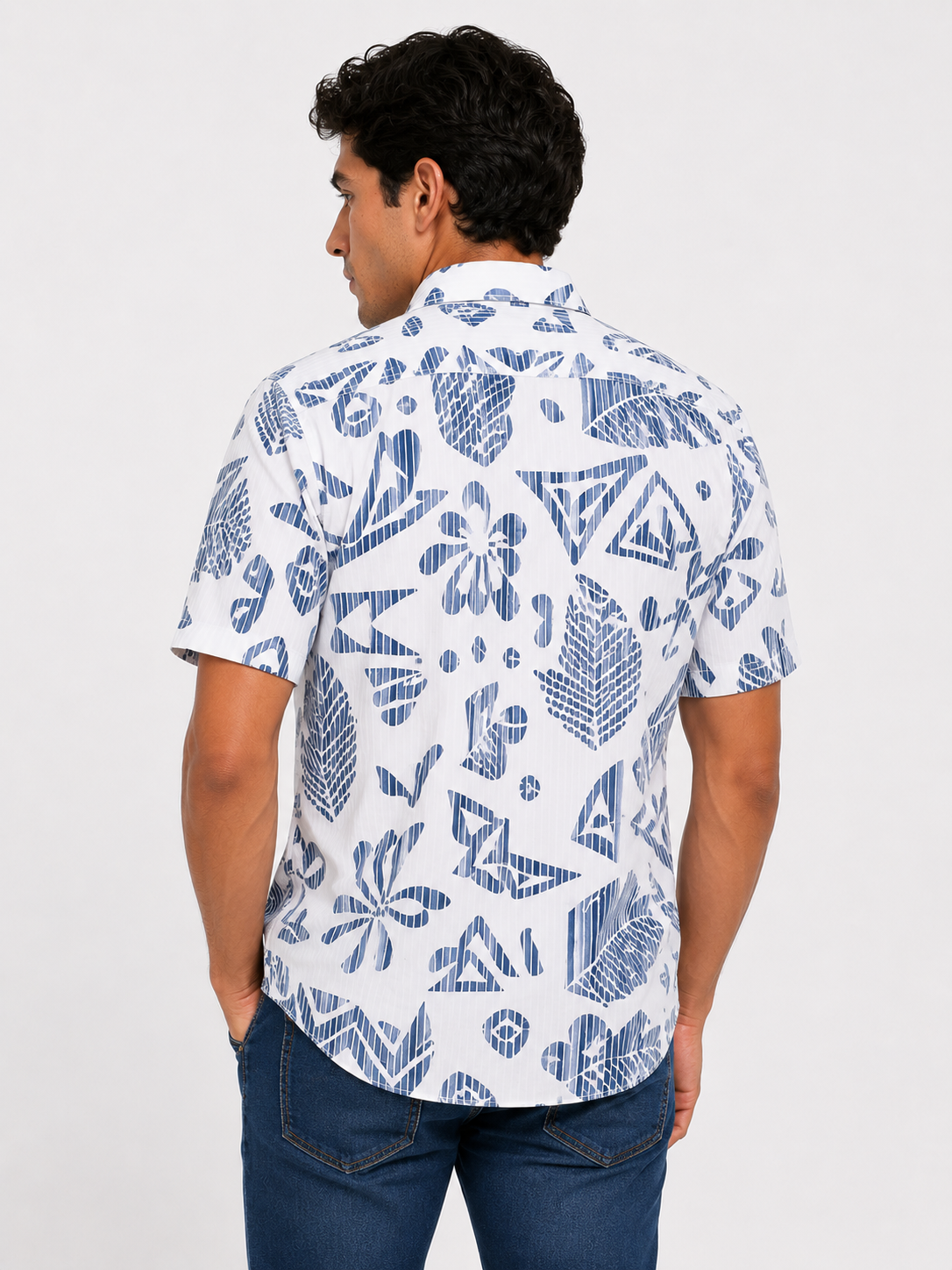 Camisa hombre manga corta estampada - Imagen 3