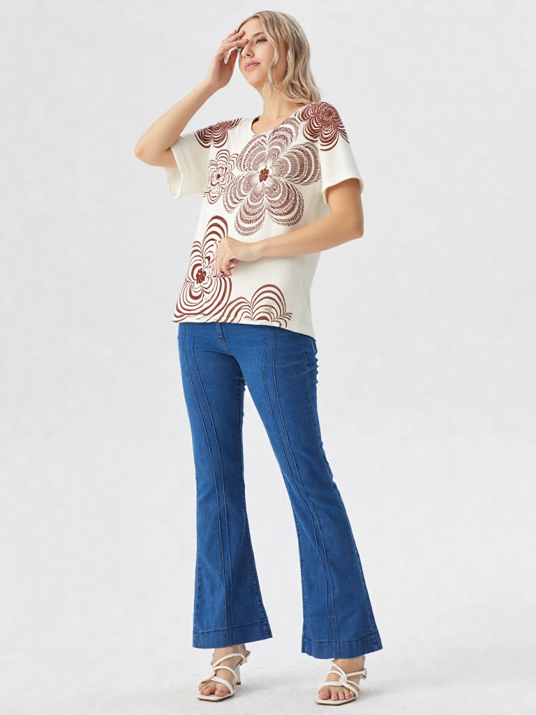 Camiseta mujer manga corta estampada - Imagen 4