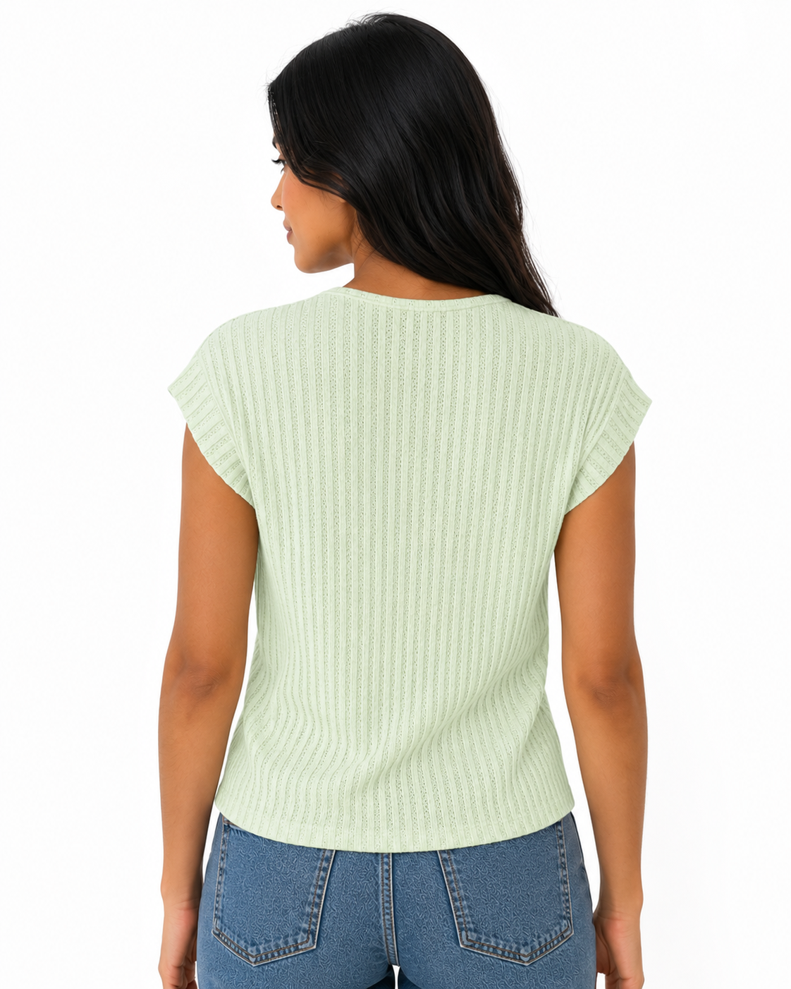 Camiseta mujer manga corta unicolor - Imagen 5