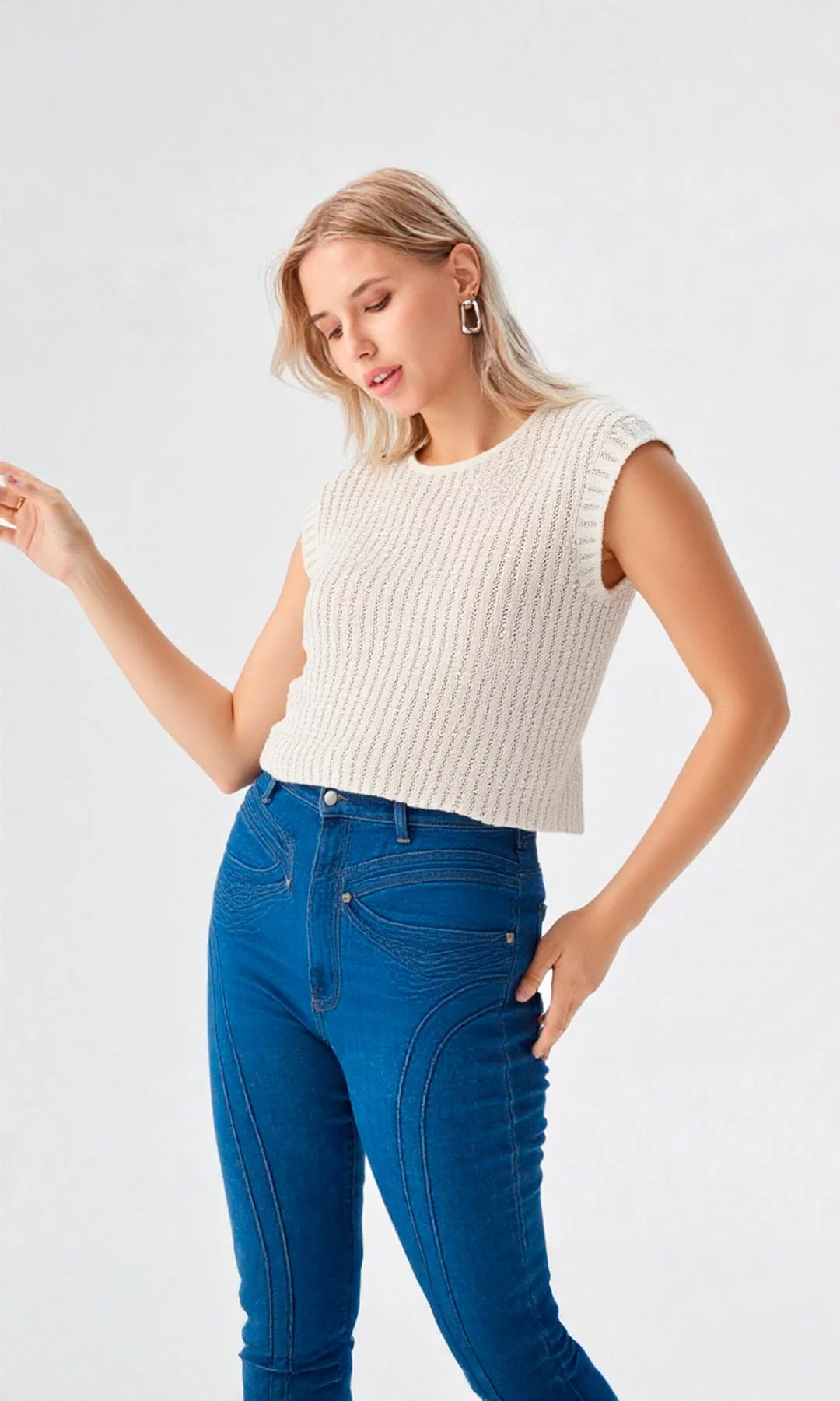 Camiseta mujer manga corta unicolor - Imagen 8