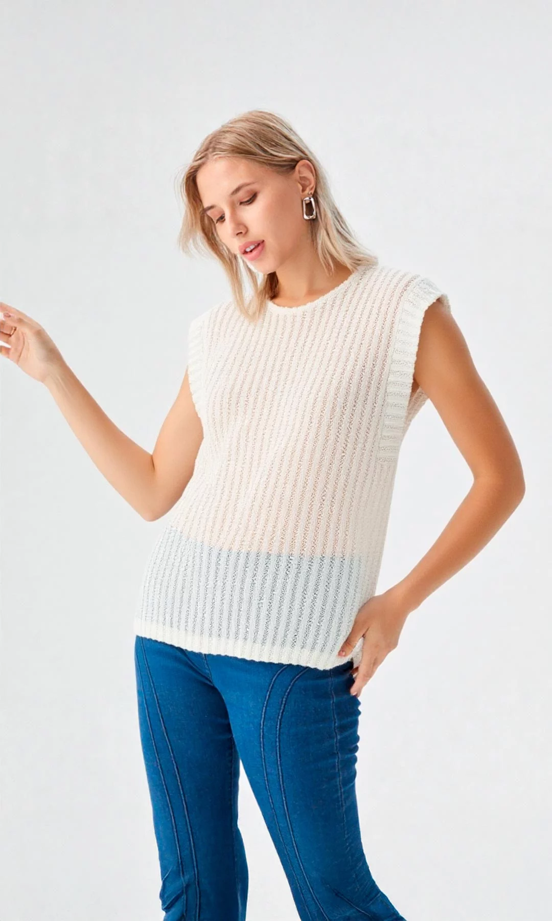 Camiseta mujer manga corta unicolor - Imagen 7