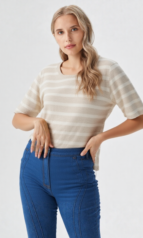 Camiseta mujer manga corta estampada