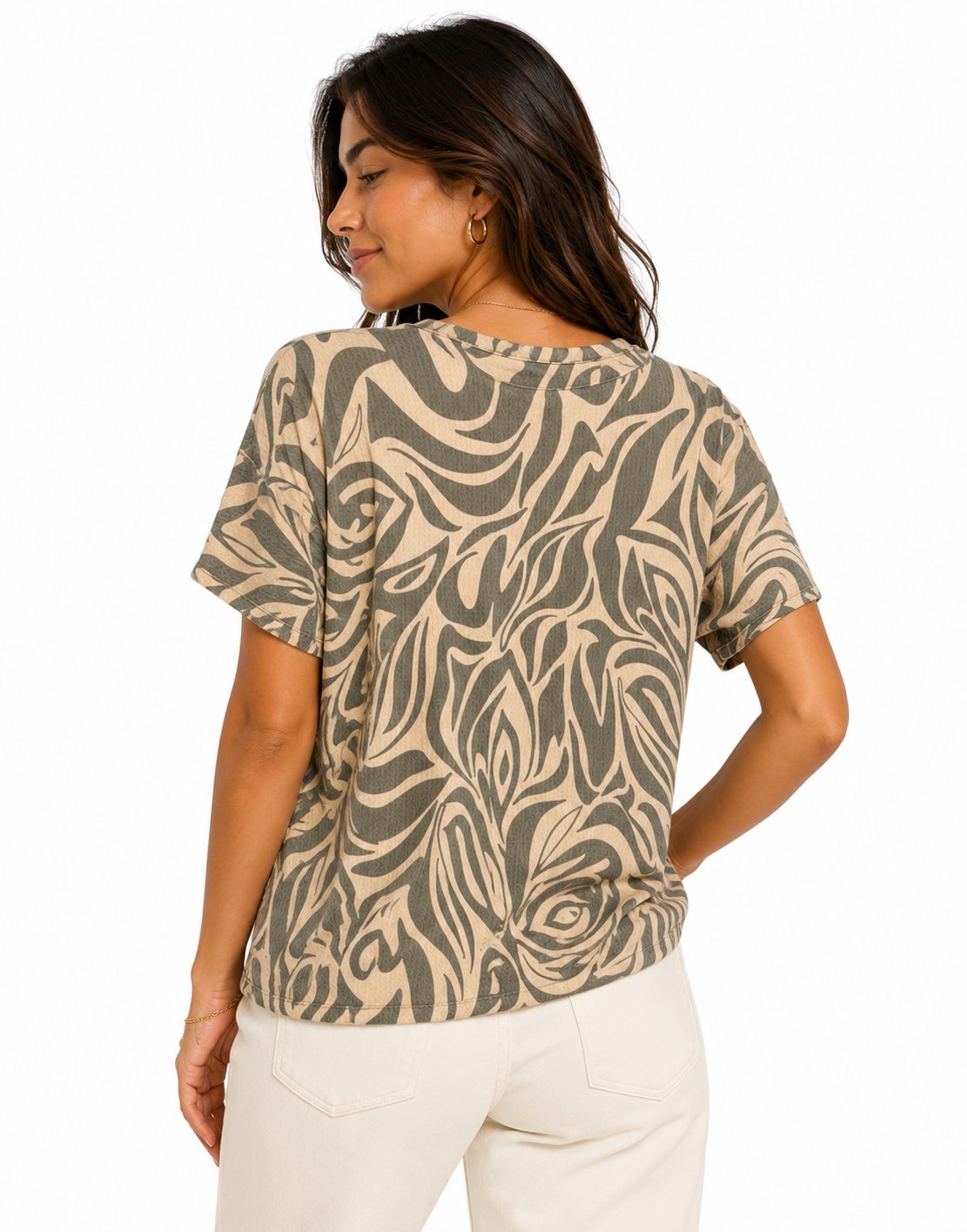 Camiseta mujer manga 3/4 estampada - Imagen 6