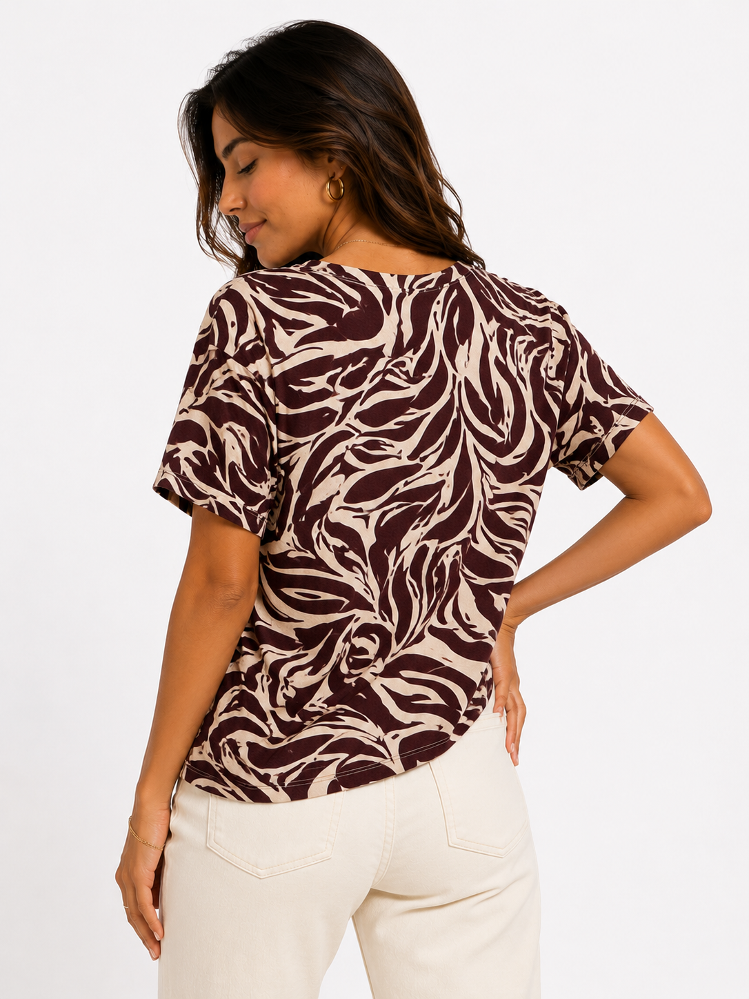 Camiseta mujer manga 3/4 estampada - Imagen 3