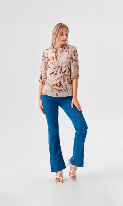 Blusa mujer manga 3/4 estampada