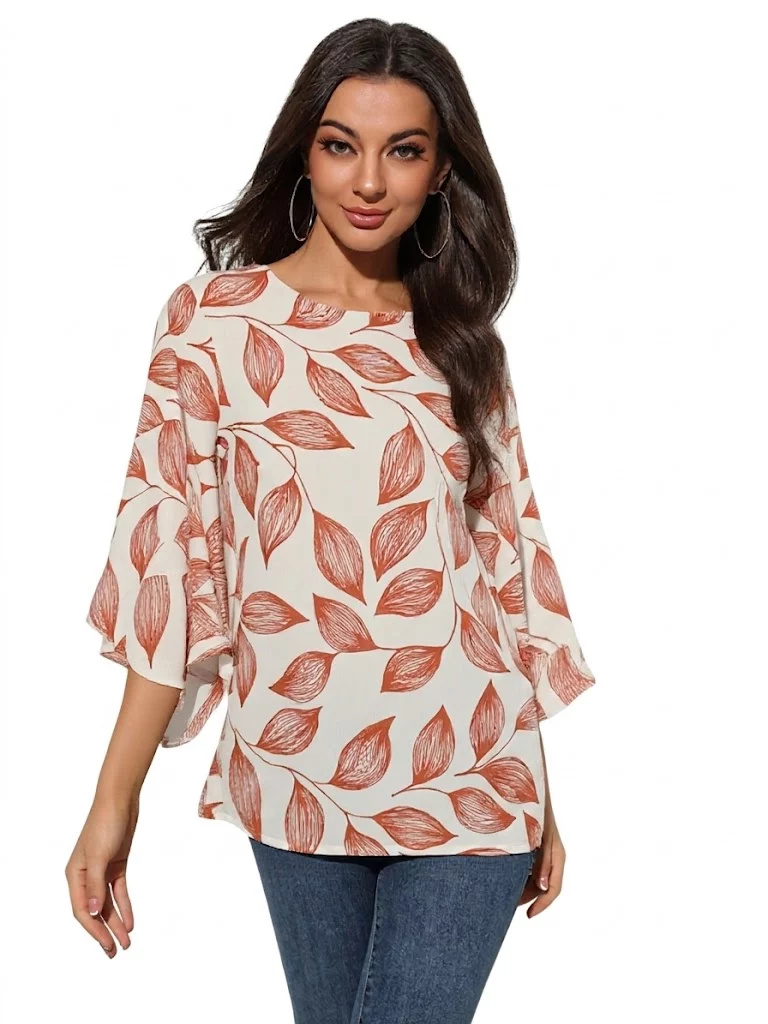 Blusa mujer manga 3/4 estampada - Imagen 4