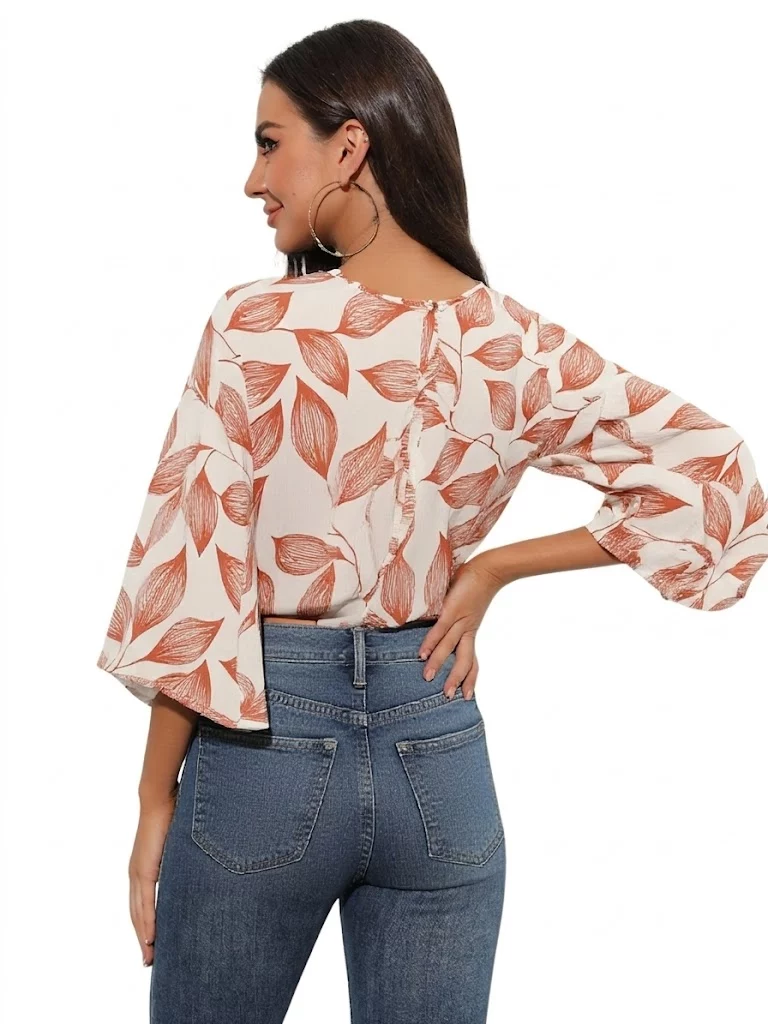 Blusa mujer manga 3/4 estampada - Imagen 5