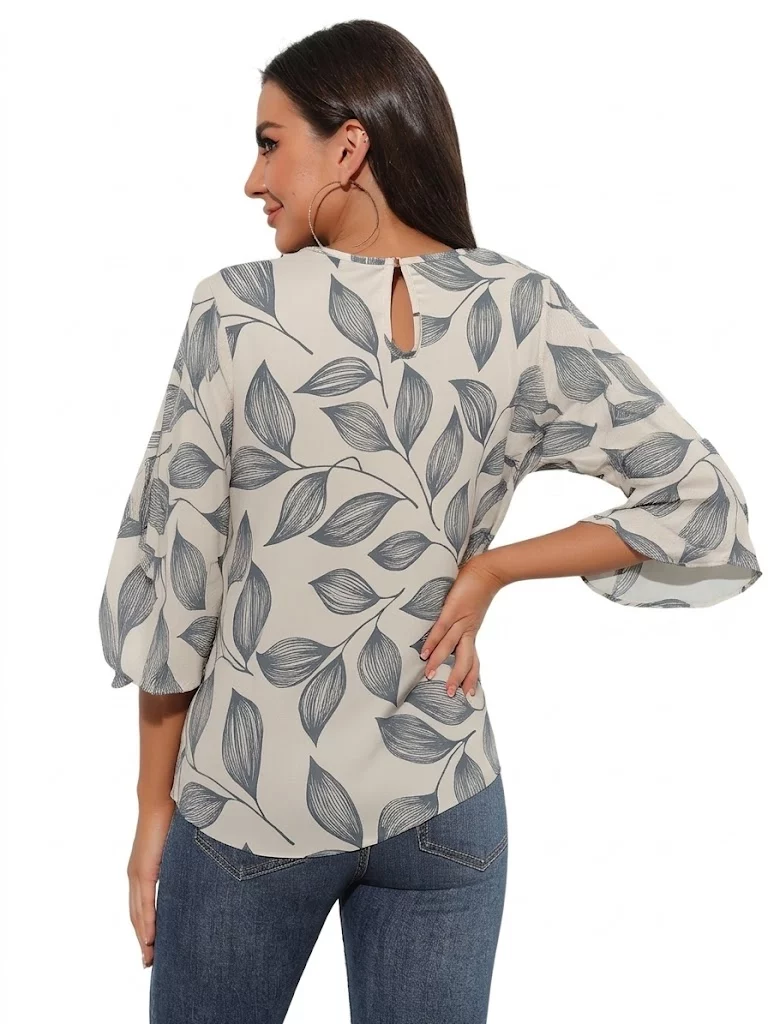 Blusa mujer manga 3/4 estampada - Imagen 3