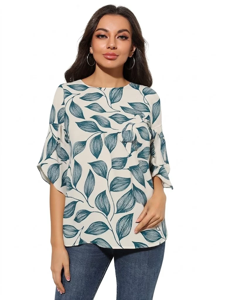 Blusa mujer manga 3/4 estampada - Imagen 6