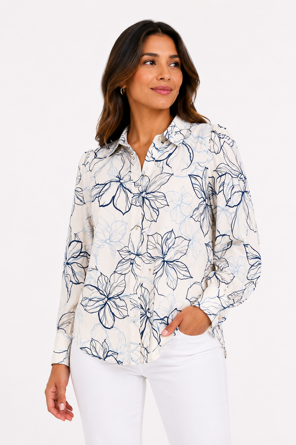 Blusa mujer manga larga estampada - Imagen 5