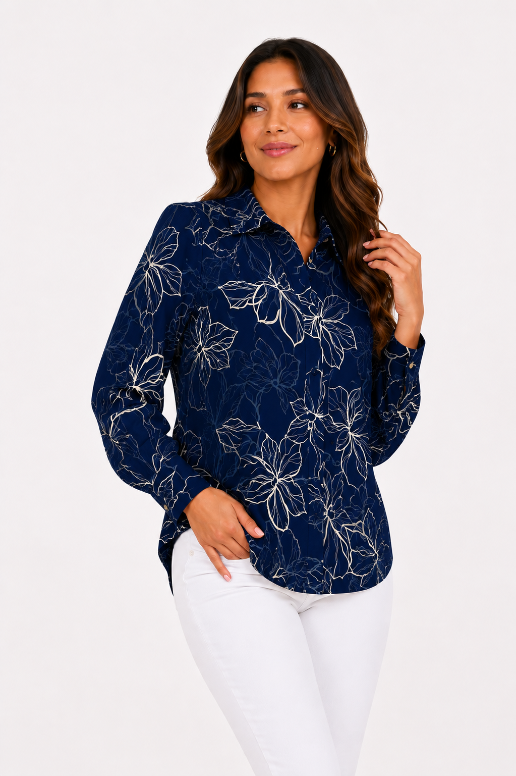 Blusa mujer manga larga estampada - Imagen 2