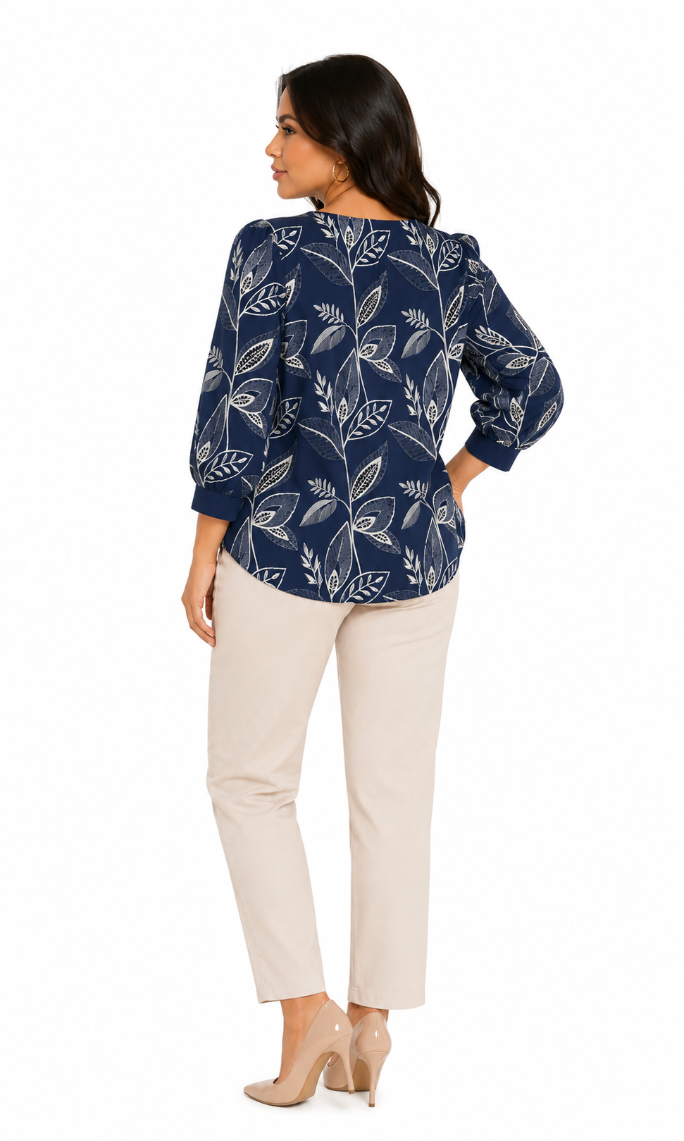 Blusa mujer manga 3/4 estampada - Imagen 3
