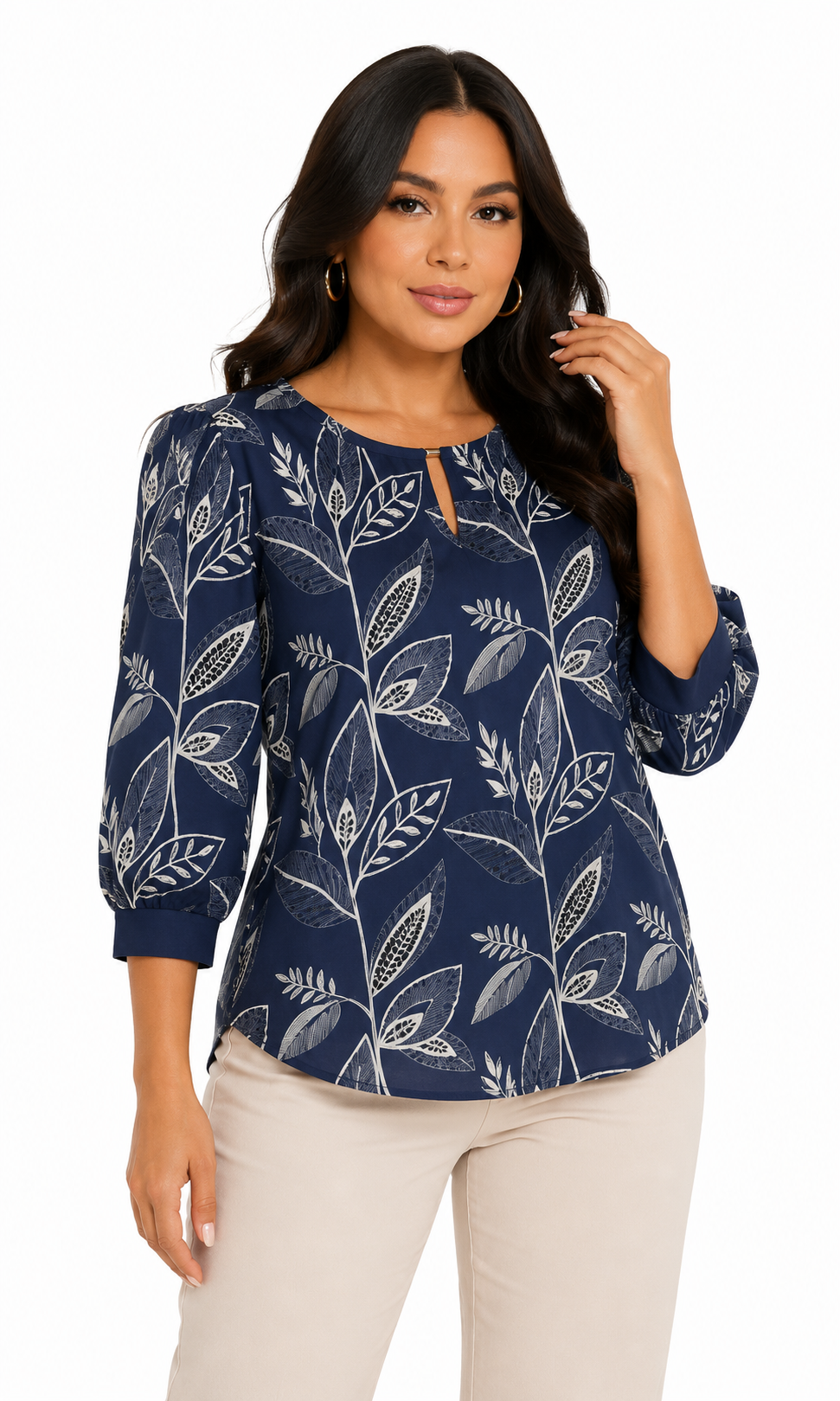 Blusa mujer manga 3/4 estampada