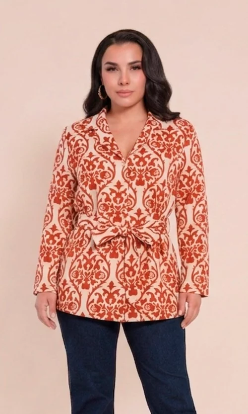 Blusa mujer manga 3/4 estampada