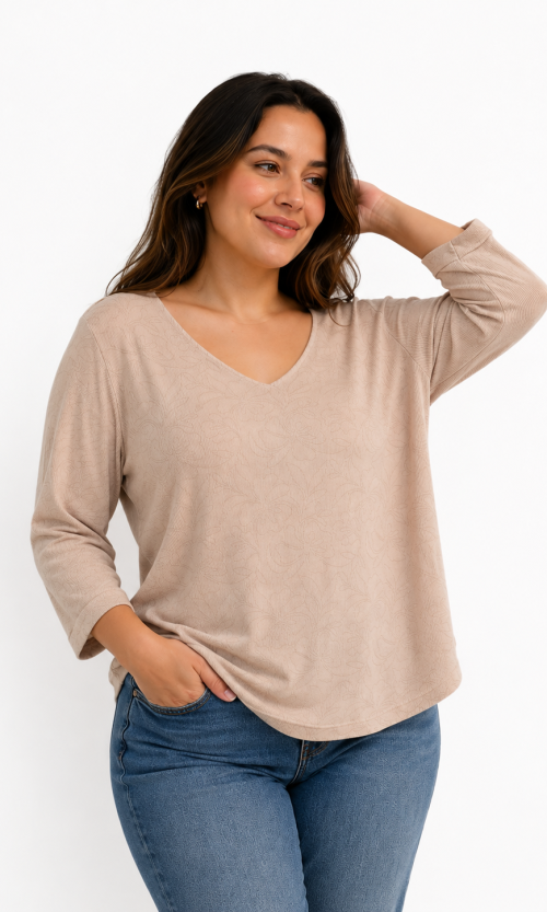 Camiseta mujer manga 3/4 estampada