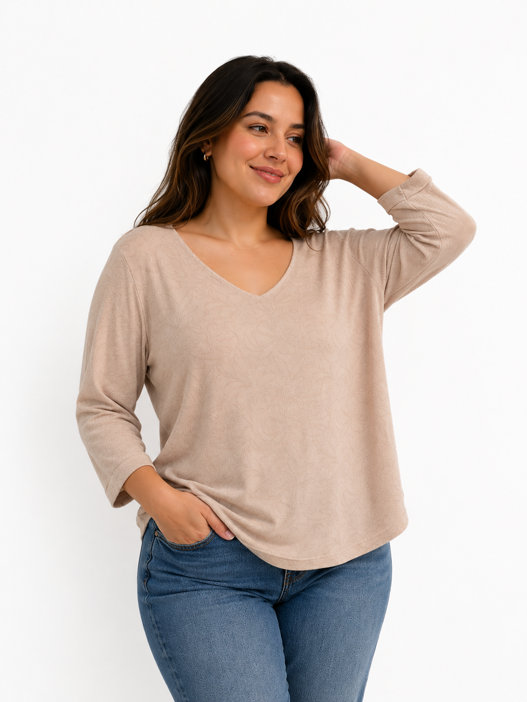 Camiseta mujer manga 3/4 estampada