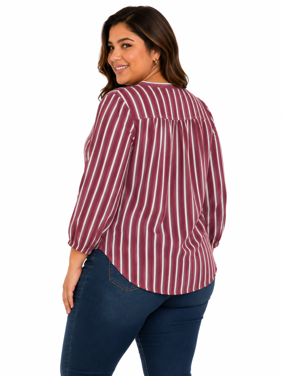 Blusa mujer manga 3/4 rayas - Imagen 6