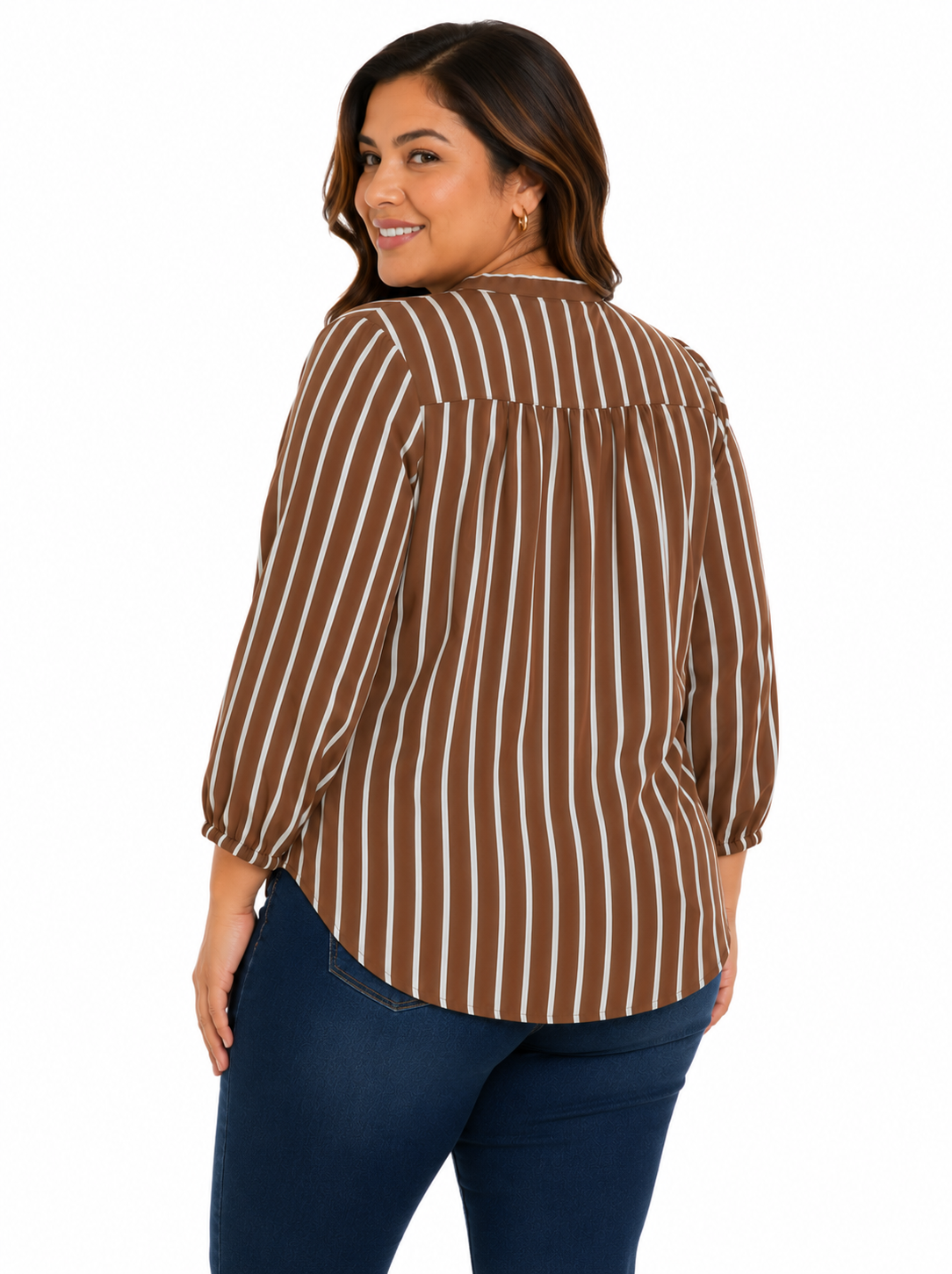Blusa mujer manga 3/4 rayas - Imagen 3