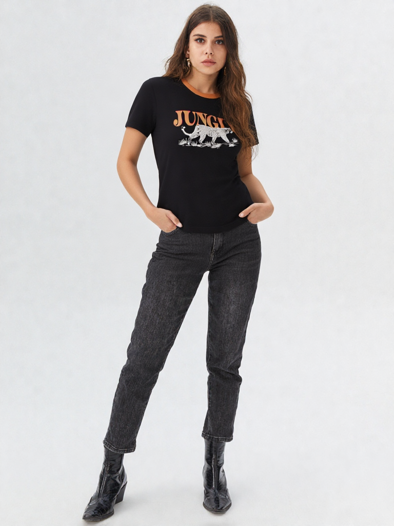 Camiseta mujer manga corta estampada - Imagen 7