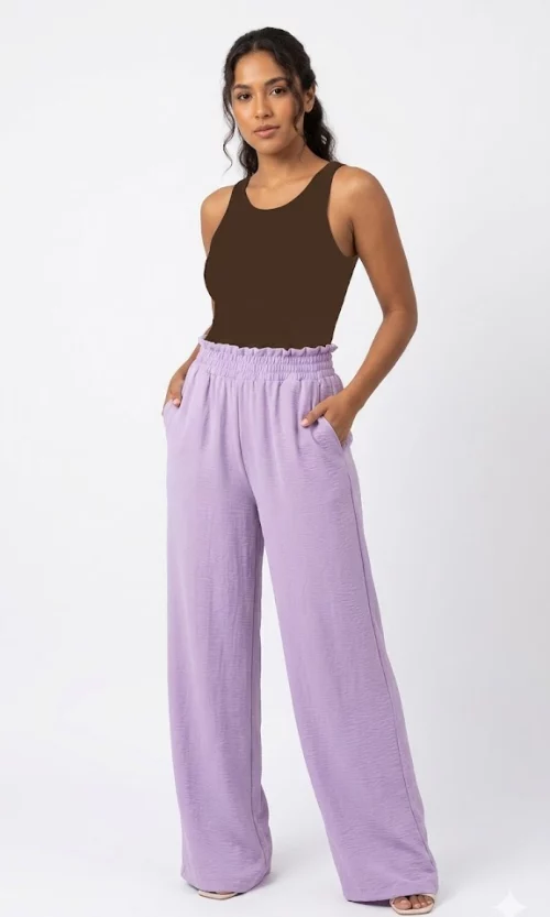 Pantalón mujer unicolor