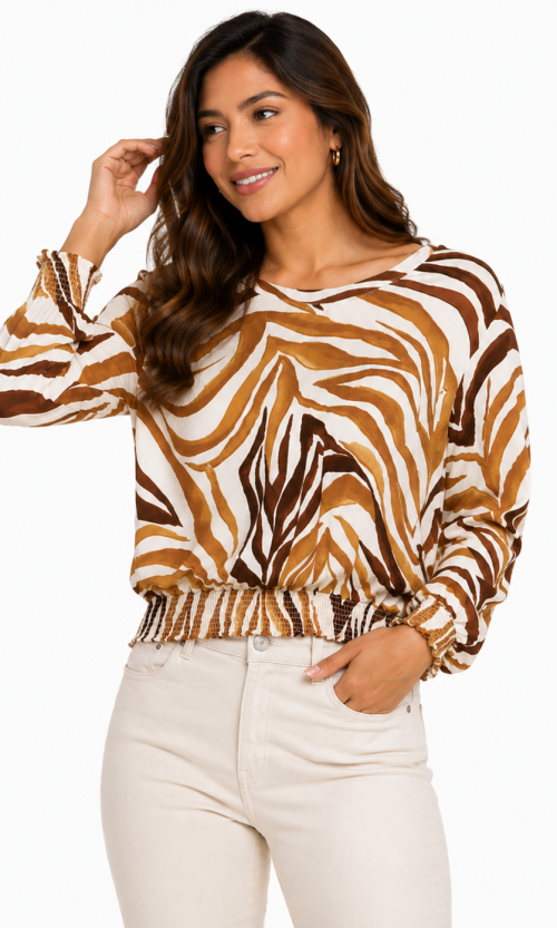 Camiseta mujer manga 3/4 estampada