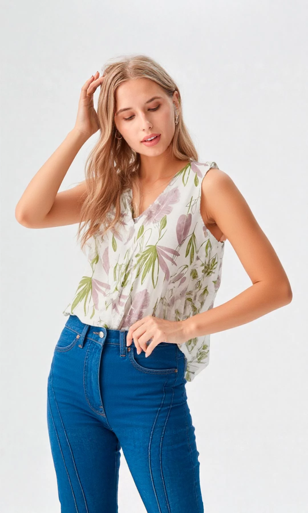Blusa mujer manga sisa estampada - Imagen 5