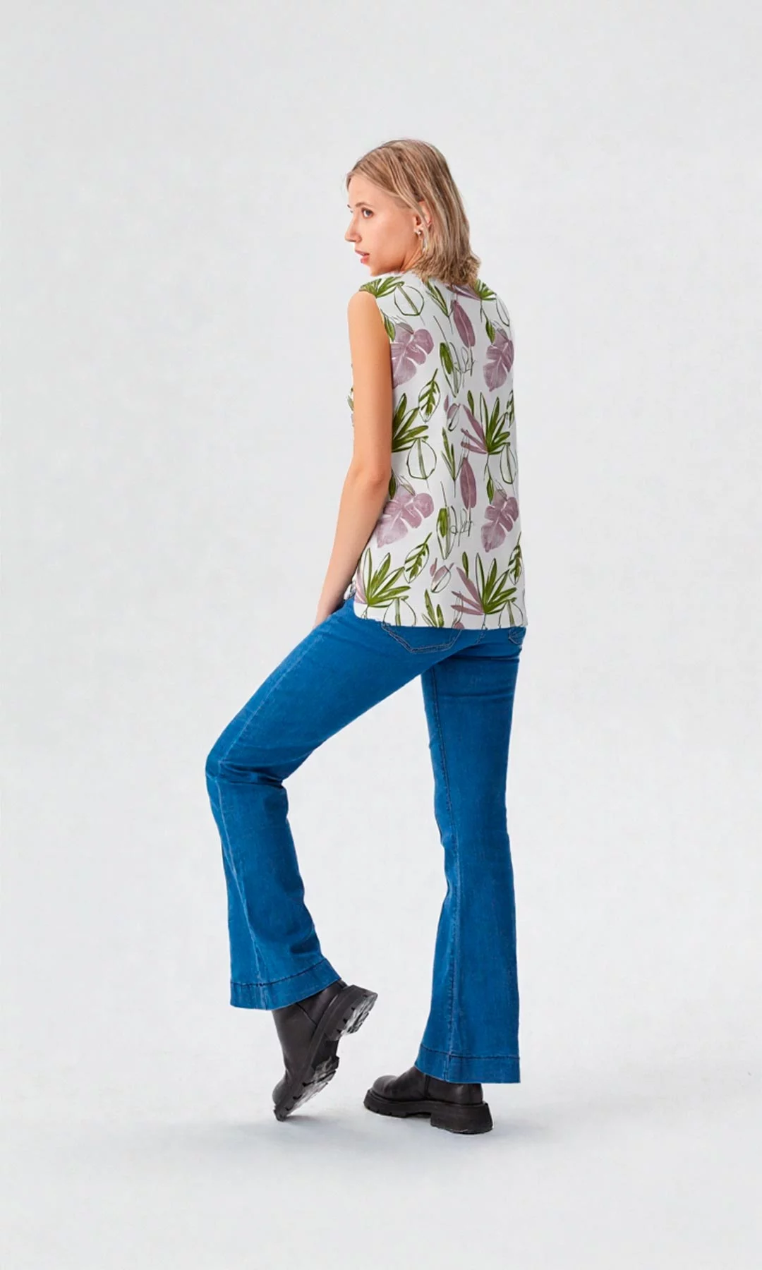 Blusa mujer manga sisa estampada - Imagen 6