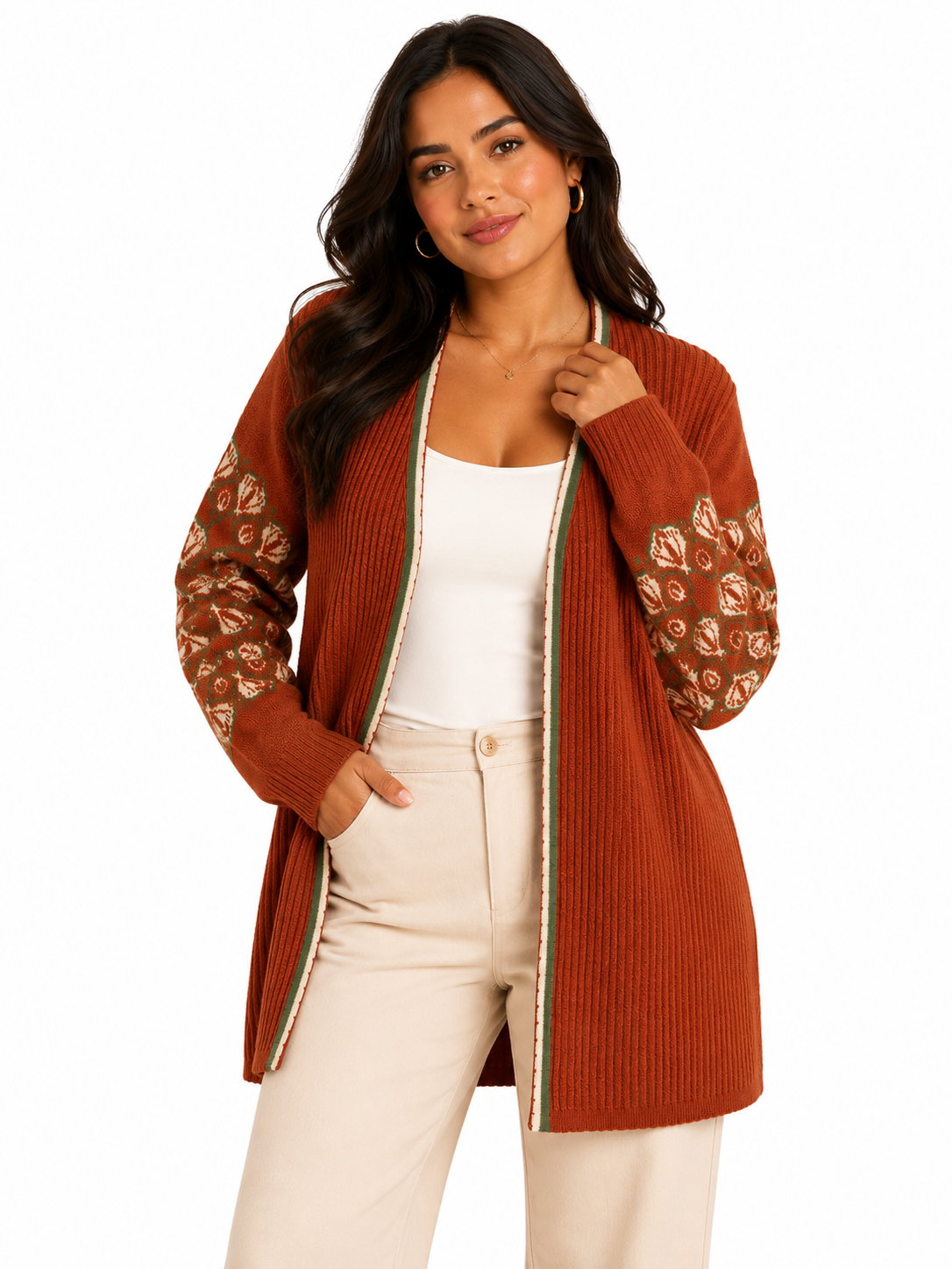 Capa mujer estampada